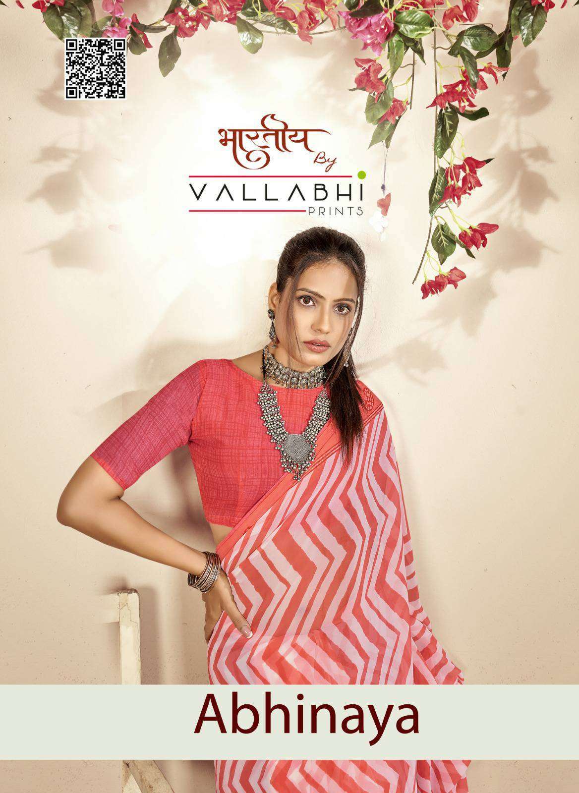 ABHINAYA BY VALLABHI PRINTS 28921 TO 28926 SERIES GEORGETTE PRINT CASUAL SAREES
