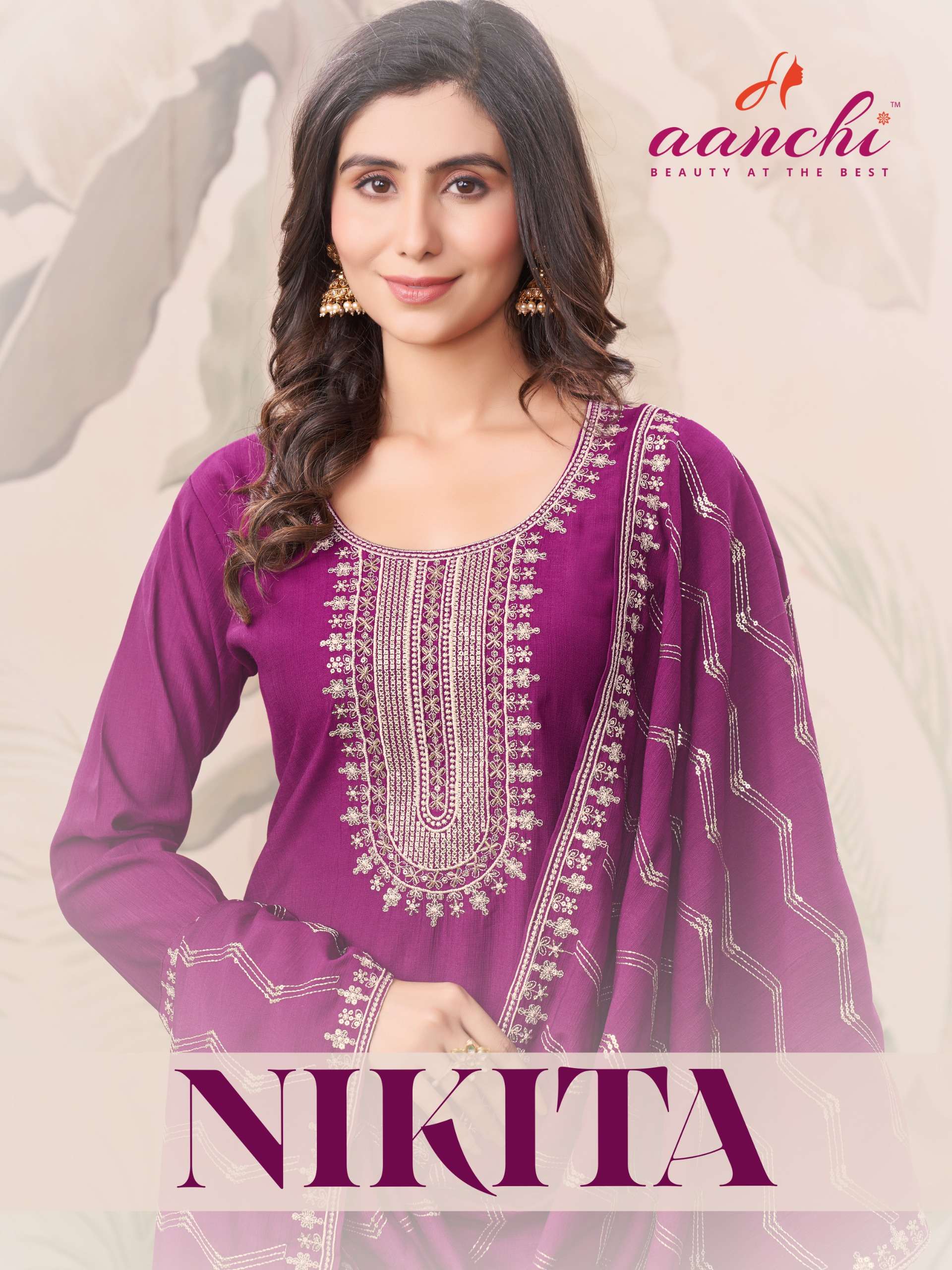 NIKITA BY AANCHI 5101 TO 5104 SERIES FANCY FABRIC EMBROIDERY WORK READYMADE DRESSES