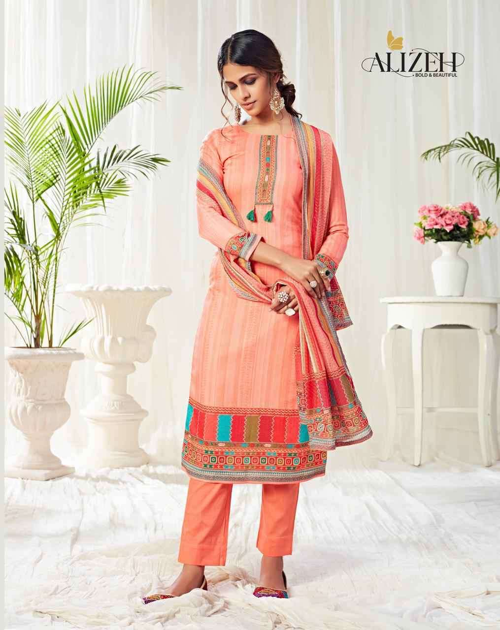 BLISS BY ALIZEH 10003 TO 10010 SERIES COTTON PRINT WORK DRESSES