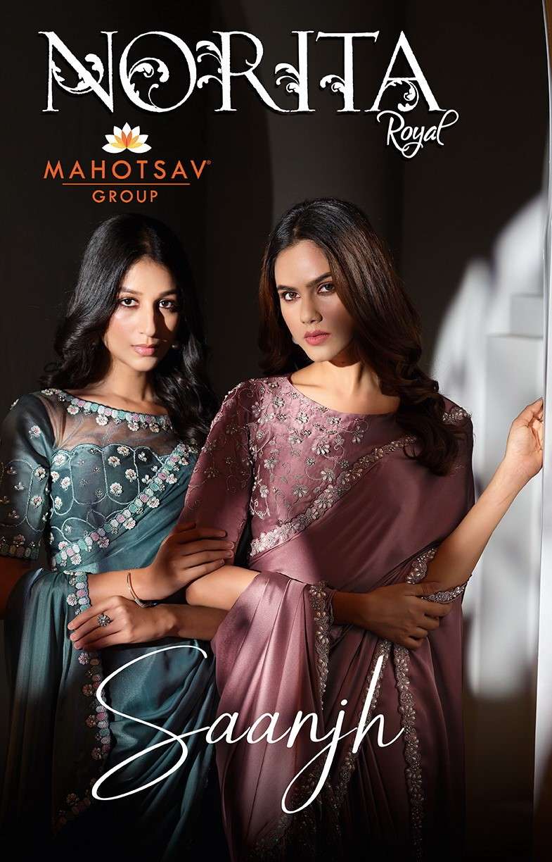 NORITA SAANJH BY MAHOTSAV 43902 TO 43918 SERIES SATIN SILK WORK SAREES