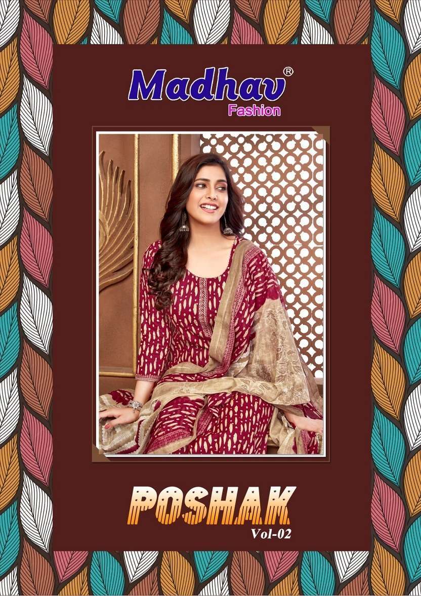 POSHAK BY MADHAV FASHION 2001 TO 2010 SERIES PURE COTTON PRINT READYMADE DRESSES