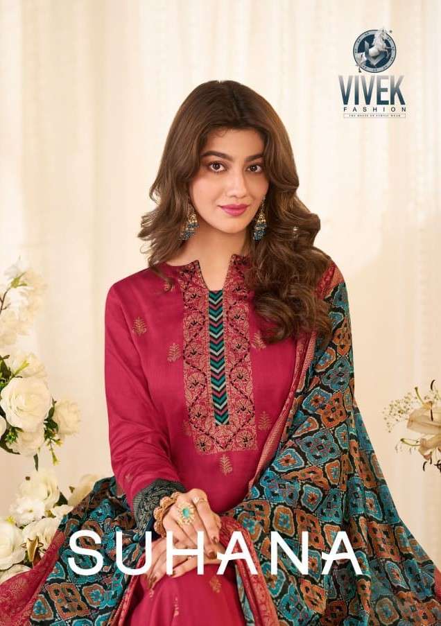 SUHANA BY VIVEK FASHION 17401 TO 17404 SERIES PURE JAAM EMBROIDERY WORK DRESSES