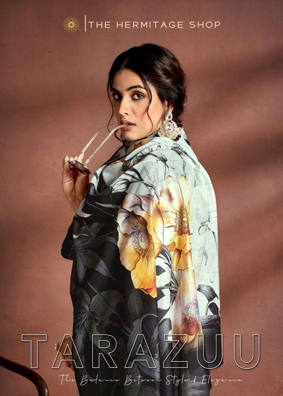 THE HERMITAGE SHOP TARAZUU BY AQSAWHOLESALE LAWN COTTON PRINT WORK DRESSES