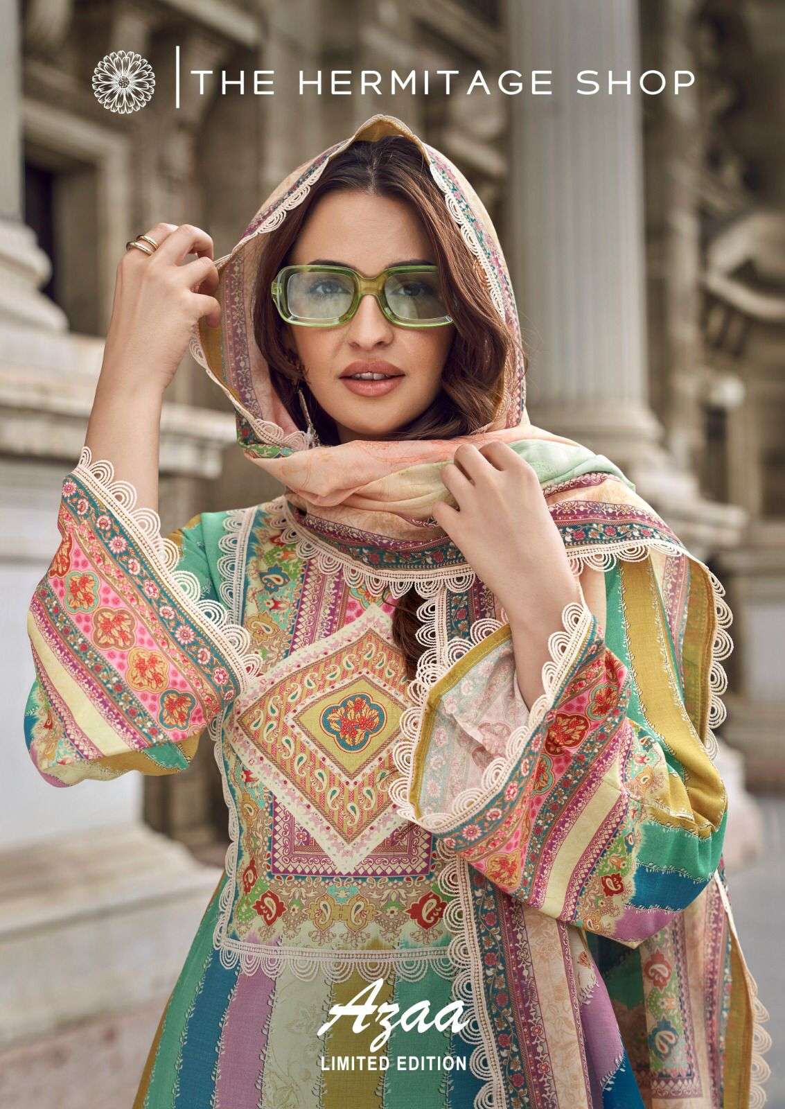 AZAA NX BY THE HERMITAGE SHOP 9001 TO 9004 SERIES COTTON PRINT WORK DRESSES