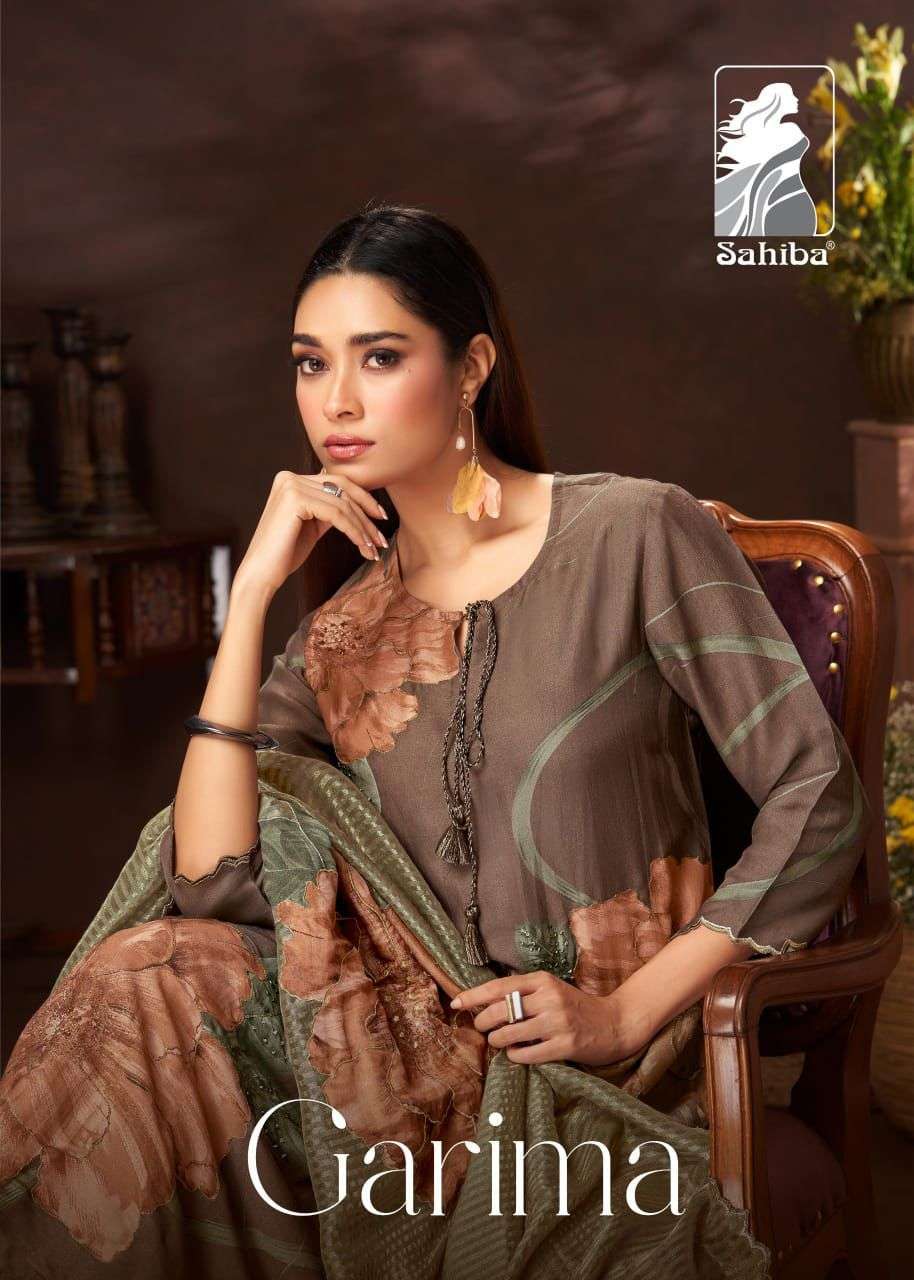 GARIMA BY SAHIBA 3670 TO 3695 SERIES VISCOSE PRINT HAND WORK DRESSES