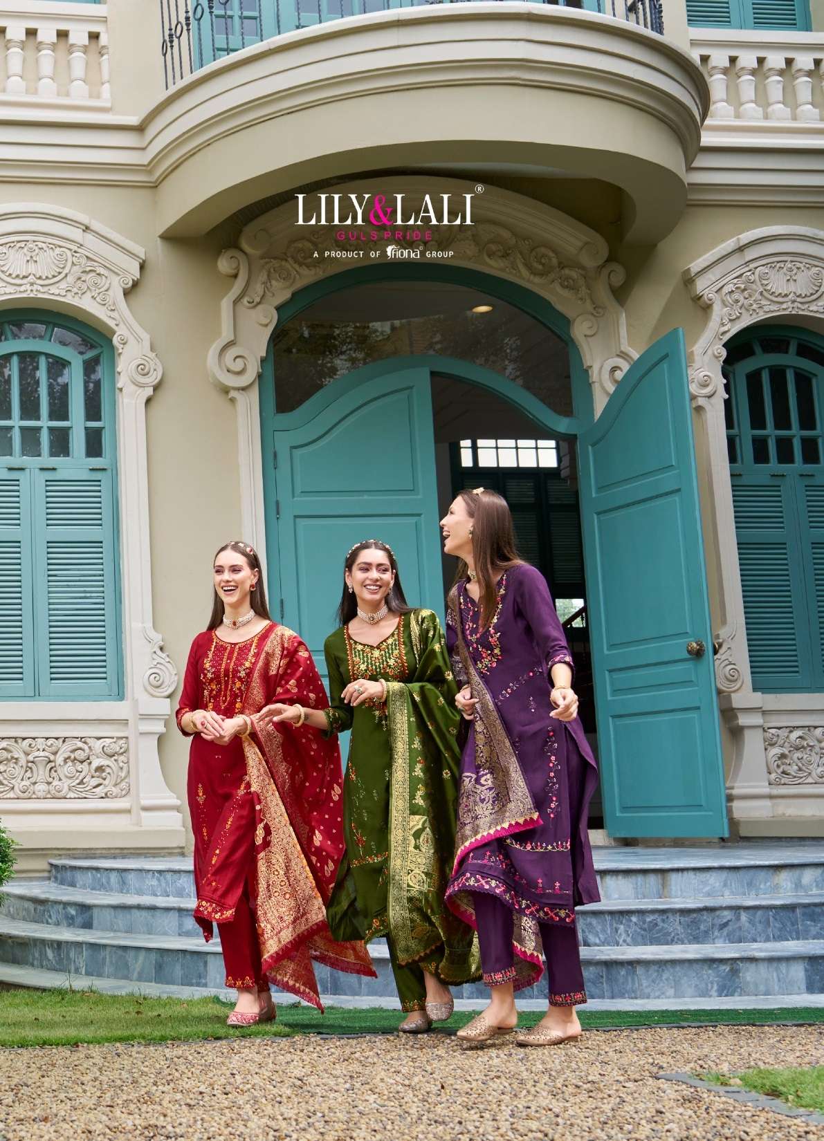 HASMEENA VOL-4 BY LILY&LALI 22201 TO 22206 SERIES VISCOSE EMBROIDERY WORK READYMADE DRESSES