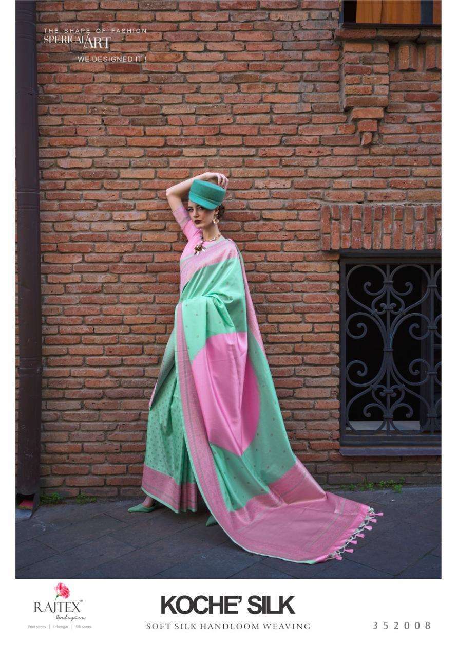 KOCHE SILK BY RAJTEX 352001 TO 352008 SERIES HANDLOOM SILK SAREES