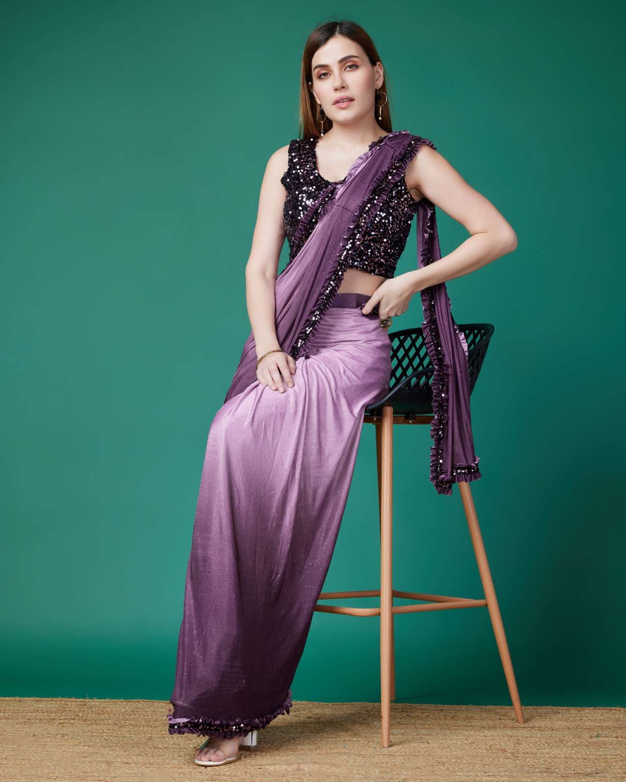 AMOHA 101714 NX BY AMOHA TRENDZ IMPORTED SEQUENCE WORK READYMADE SAREES