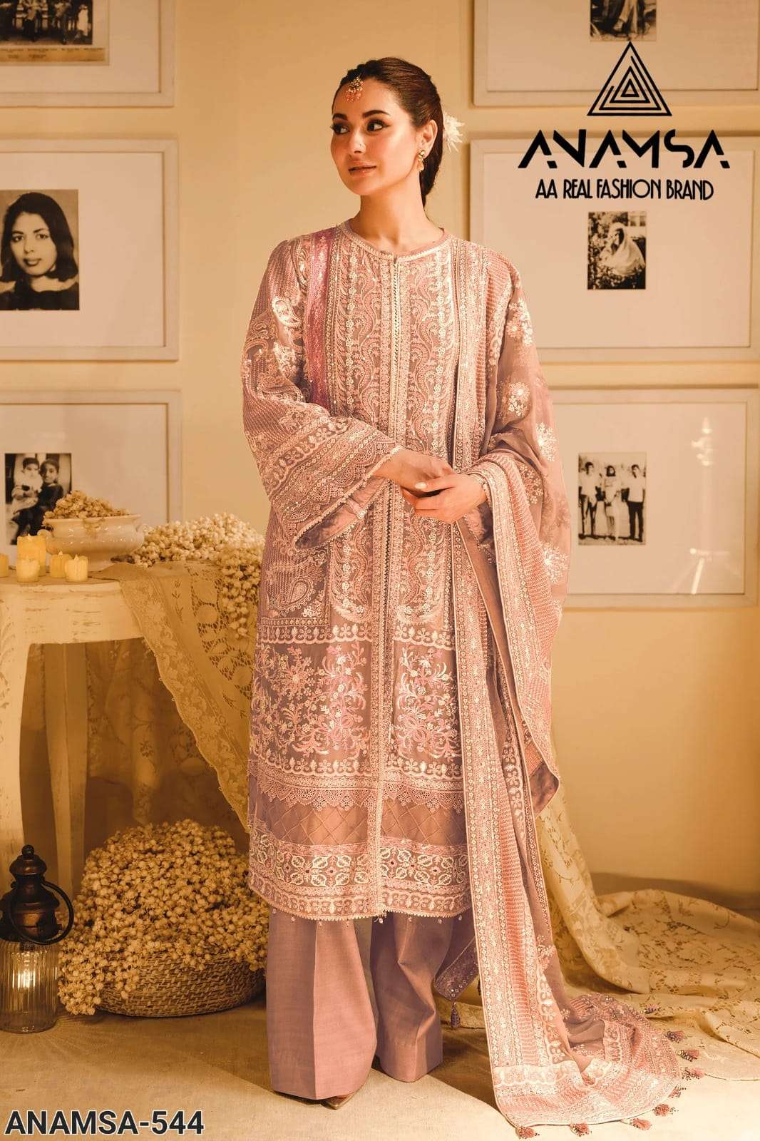 ANAMSA 544 HIT DESIGN BY ANAMSA FAUX GEORGETTE EMBROIDERY WORK DRESS