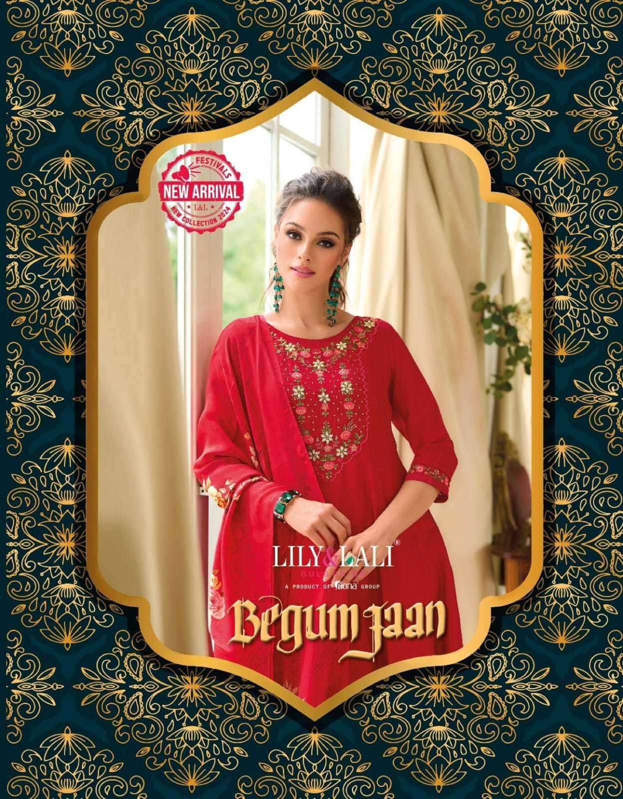BEGUMJAAN BY LILY&LALI 22601 TO 22606 SERIES VICHITRA SILK WORK READYMADE DRESSES