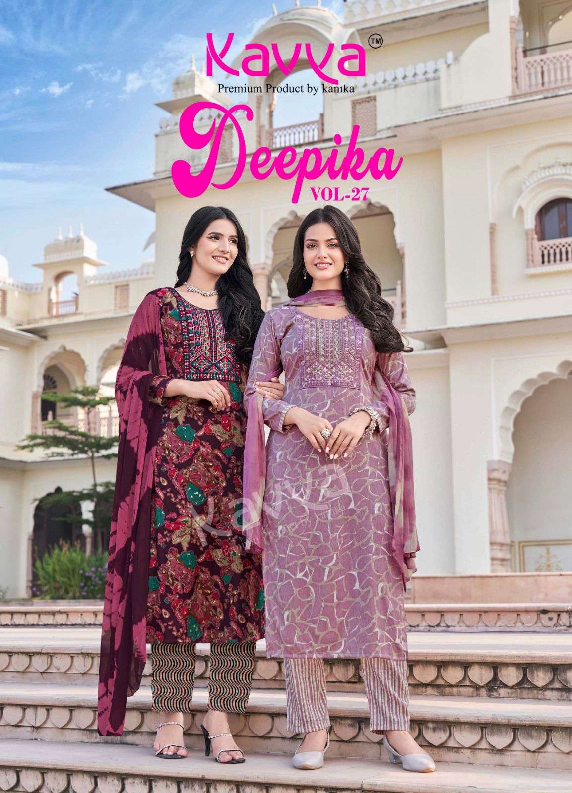DEEPIKA VOL-27 BY KAVYA 27001 TO 27010 SERIES CAPSULE PRINT WORK READYMADE DRESSES