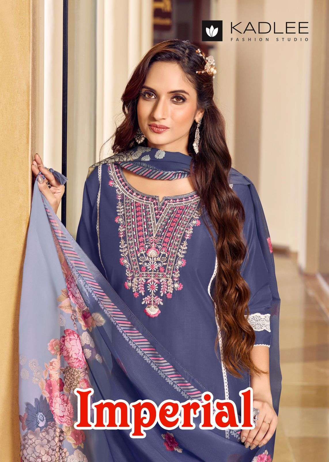 IMPERIAL BY KADLEE 3001 TO 3004 SERIES CHANDERI VISCOSE WORK READYMADE DRESSES