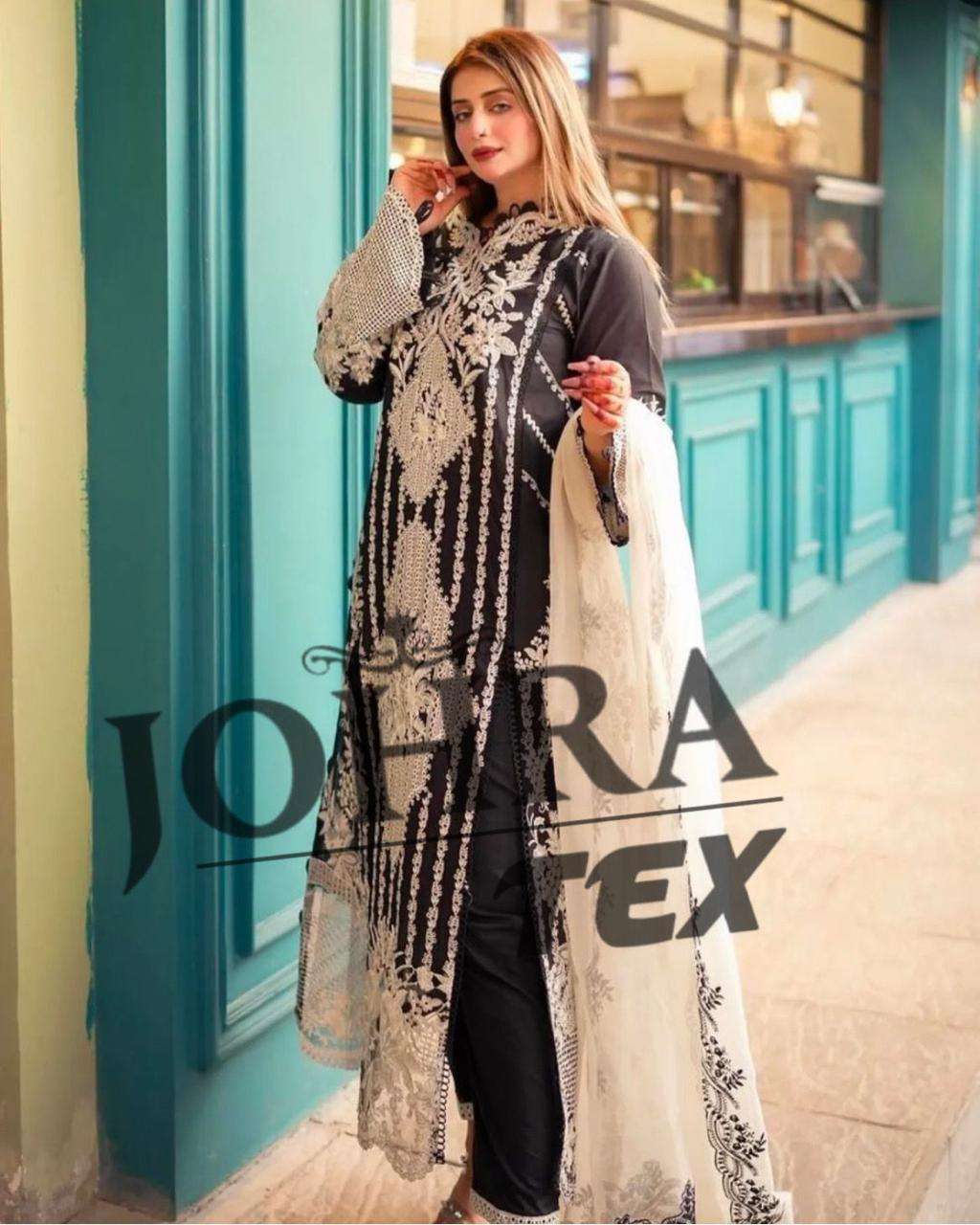 JT-147 COLOURS BY JOHRA TEX RAYON COTTON HEAVY EMBROIDERY WORK PAKISTANI DRESSES
