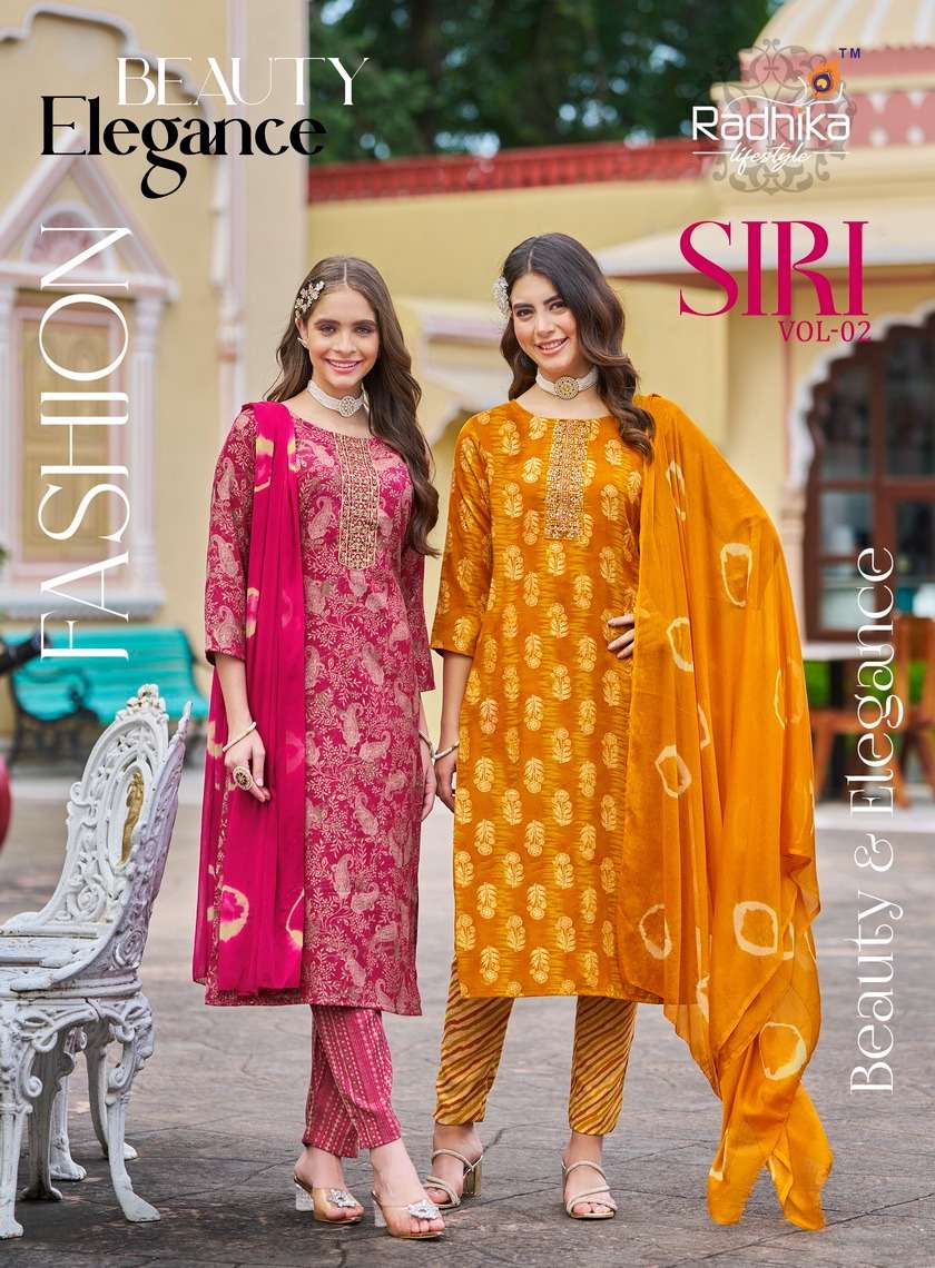 SIRI VOL-2 BY KARISSA 2001 TO 2008 SERIES RAYON CAPSULE PRINT WORK READYMADE DRESSES