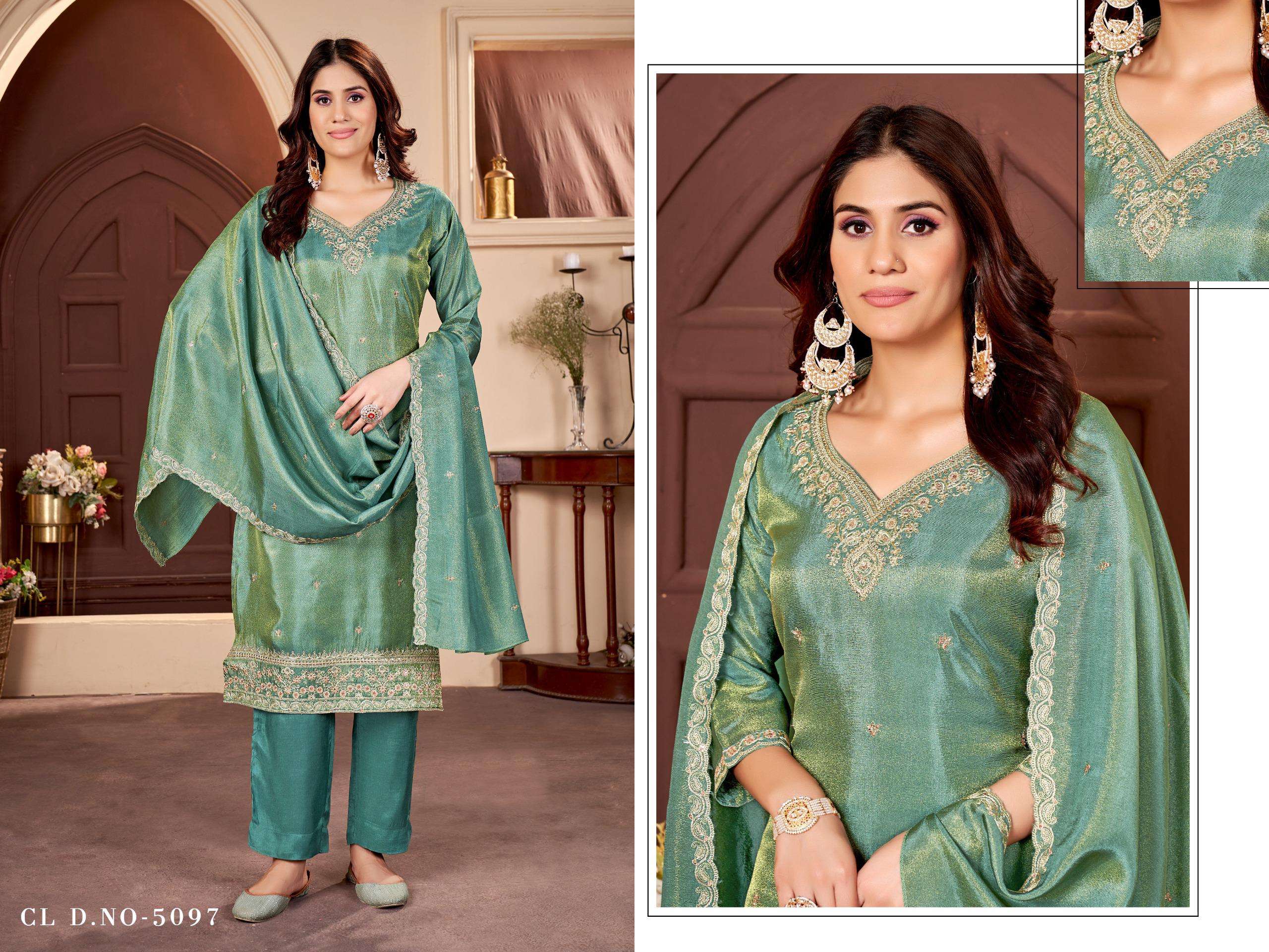 CL-5097 TO CL-5131 HITS BY COLORX PURE SHIMMER EMBROIDERY WORK READYMADE DRESSES