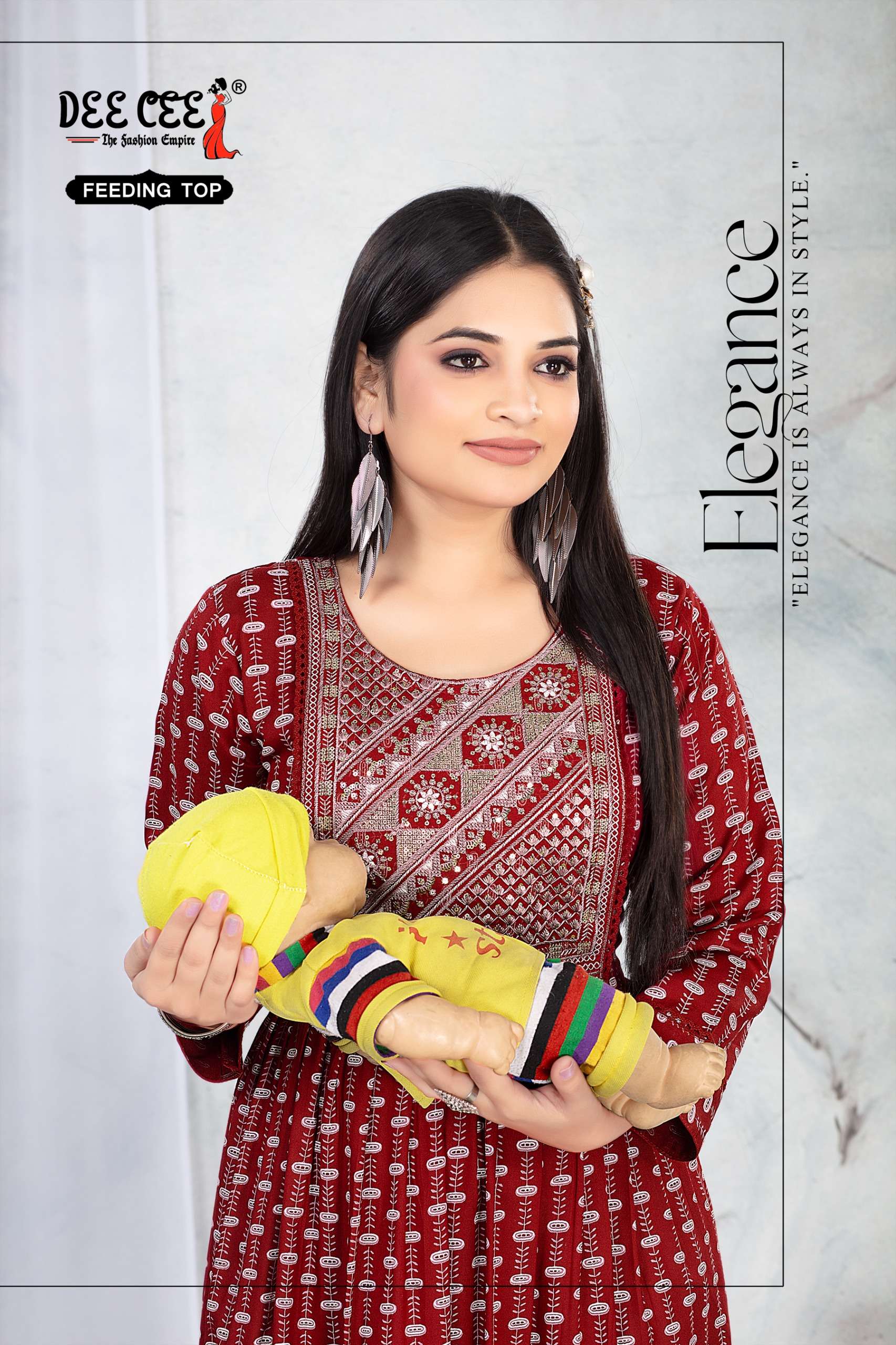 ANUSHREE  BY DEE CEE 101 TO 106 SERIES RAYON FOIL PRINT KURTIS