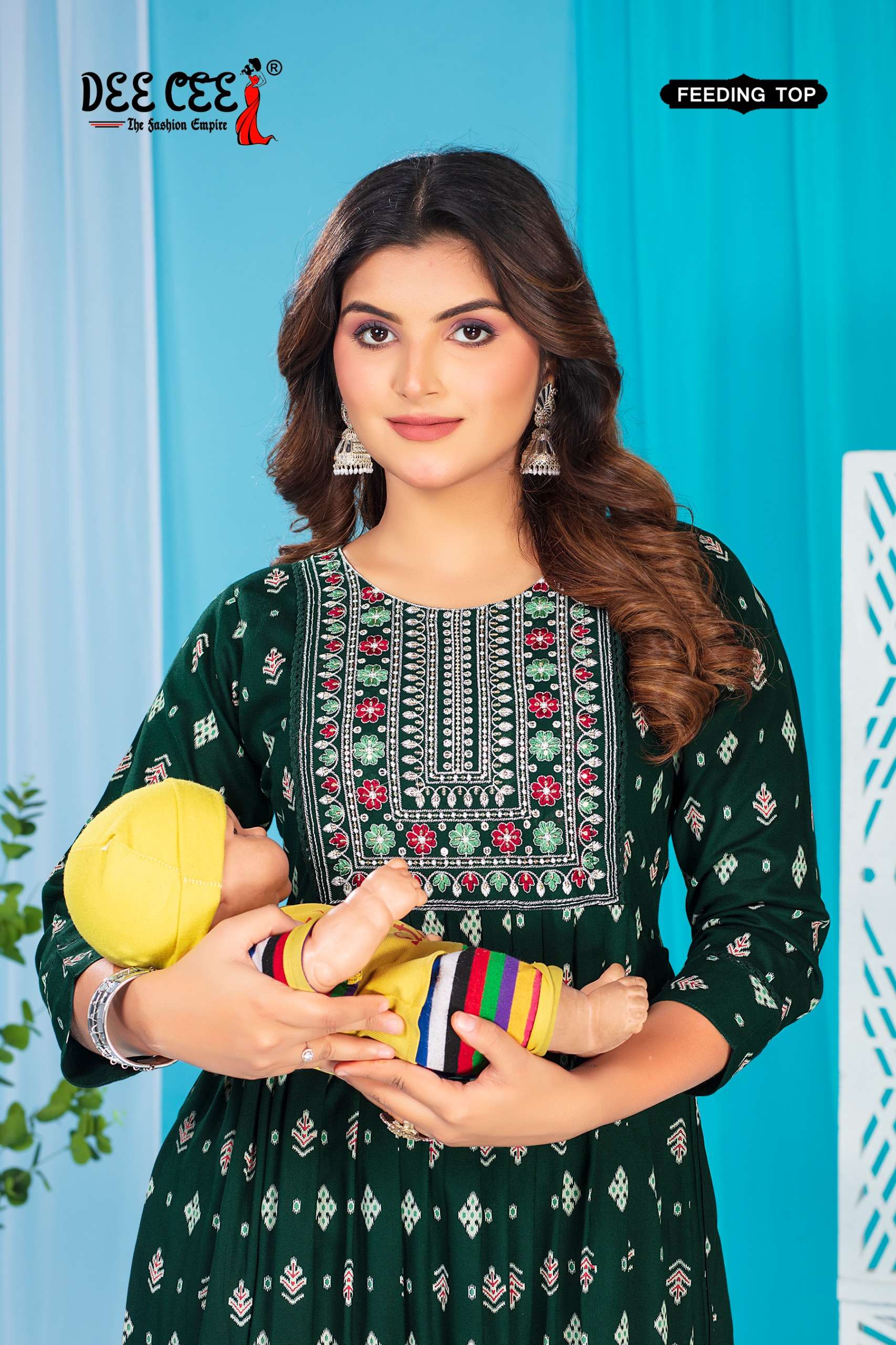 JIYMMY BY DEE CEE 101 TO 106 SERIES RAYON PRINT WORK KURTIS