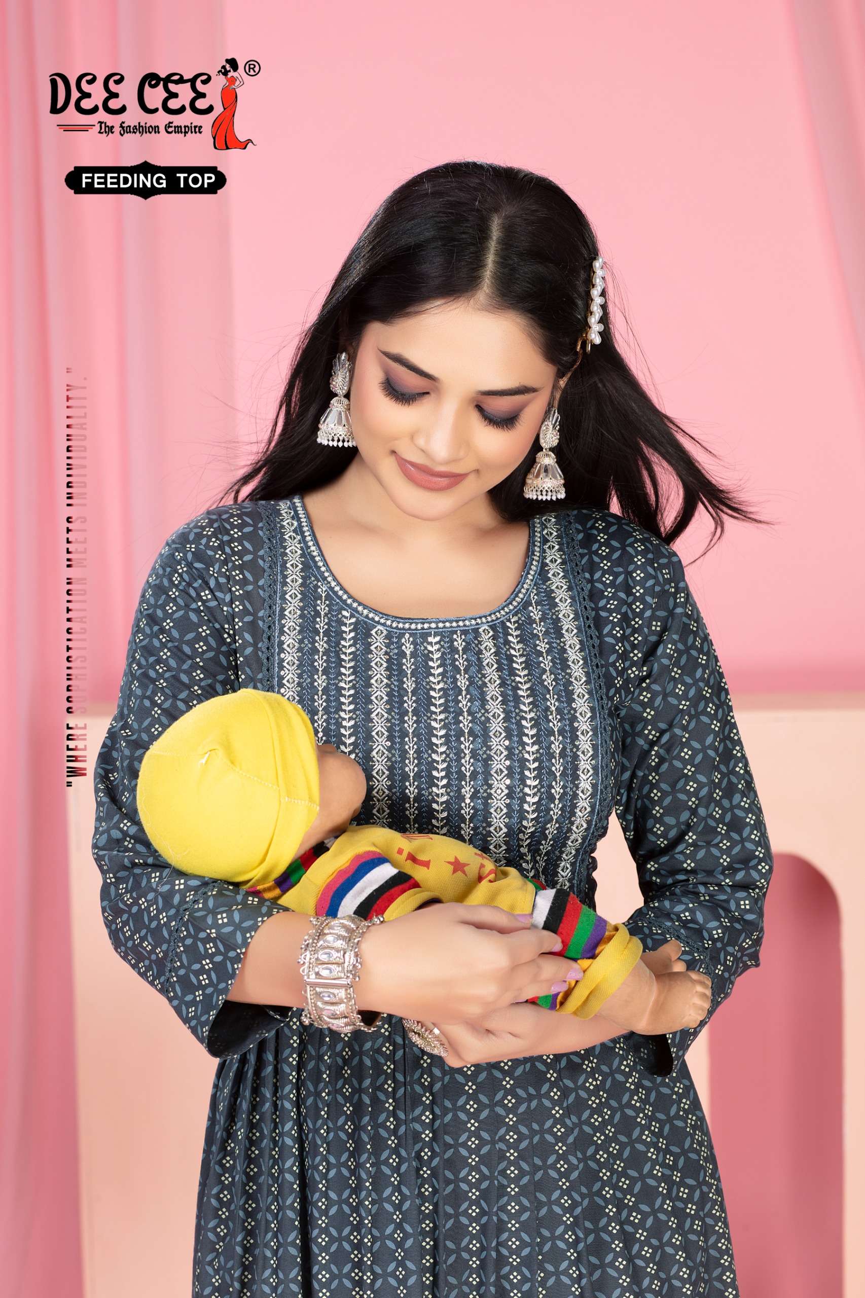 PIHU BY DEE CEE 101 TO 106 SERIES RAYON PRINT WORK KURTIS
