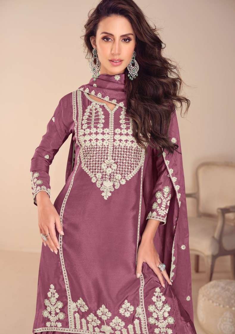 RASALIKA MEHFIL BY AQSAWHOLESALE 1121A TO 1121-D SERIES CHINON SILK WORK READYMADE DRESSES
