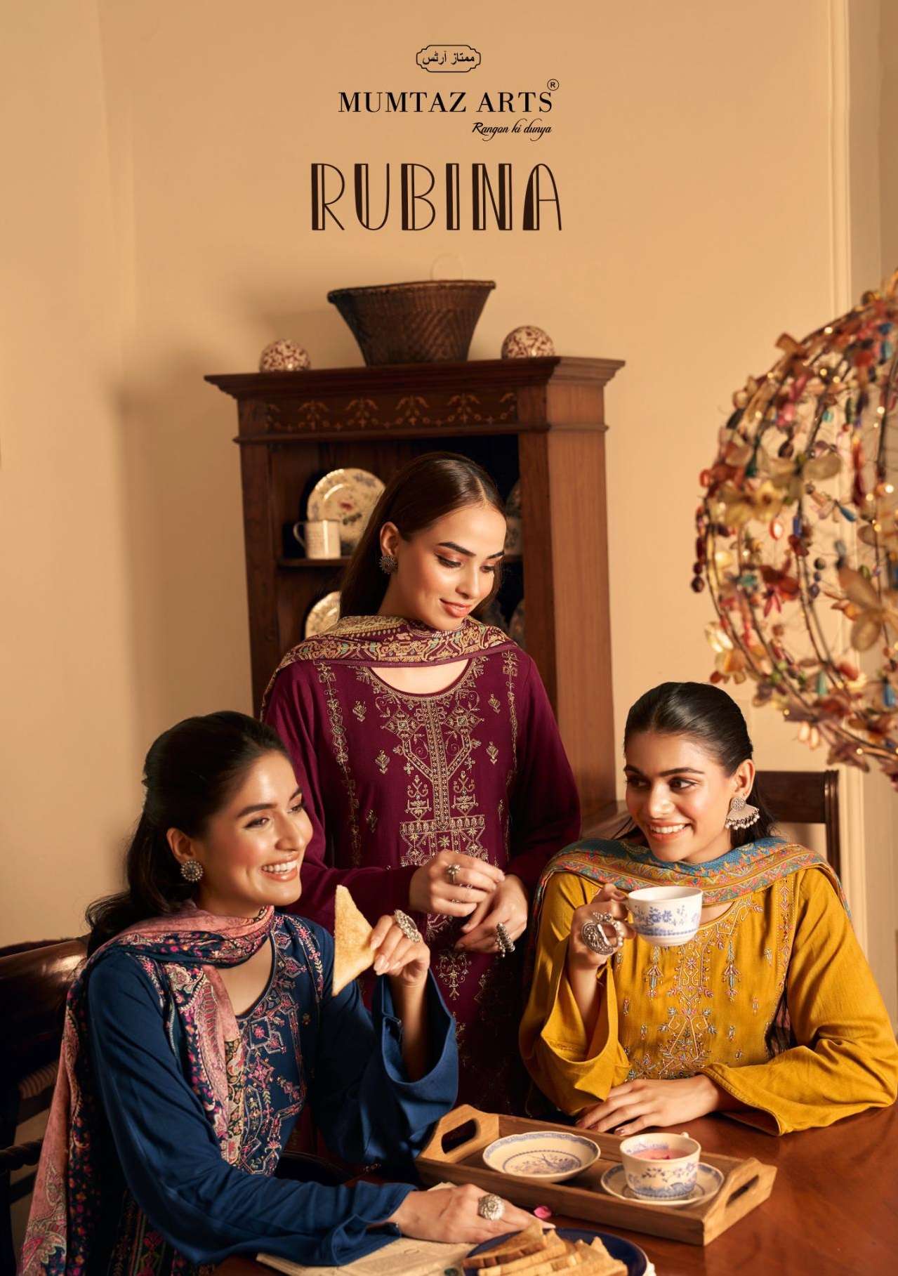 RUBINA BY MUMTAZ ARTS 8801 TO 8806 SERIES VISCOSE PASHMINA WORK WINTER WEAR DRESSES
