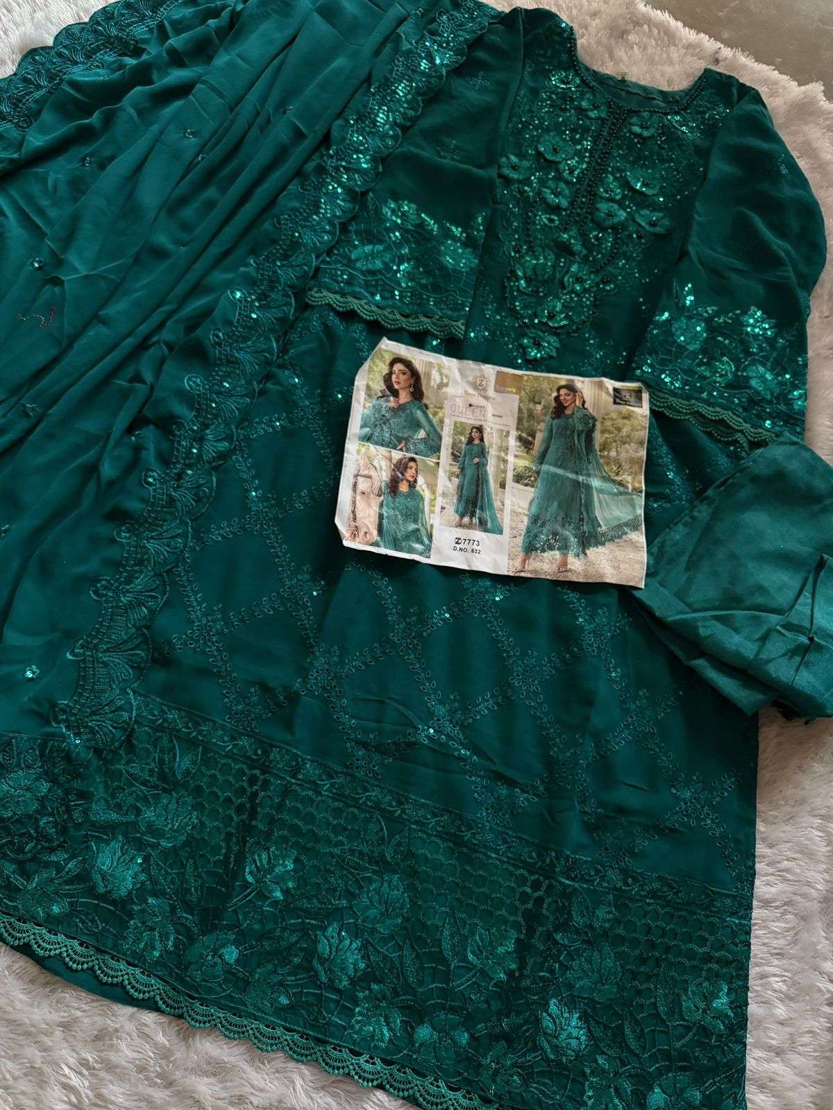 Z-632 HIT DESIGN BY ZIAAZ DESIGNS GEORGETTE HEAVY WORK PAKISTANI DRESS