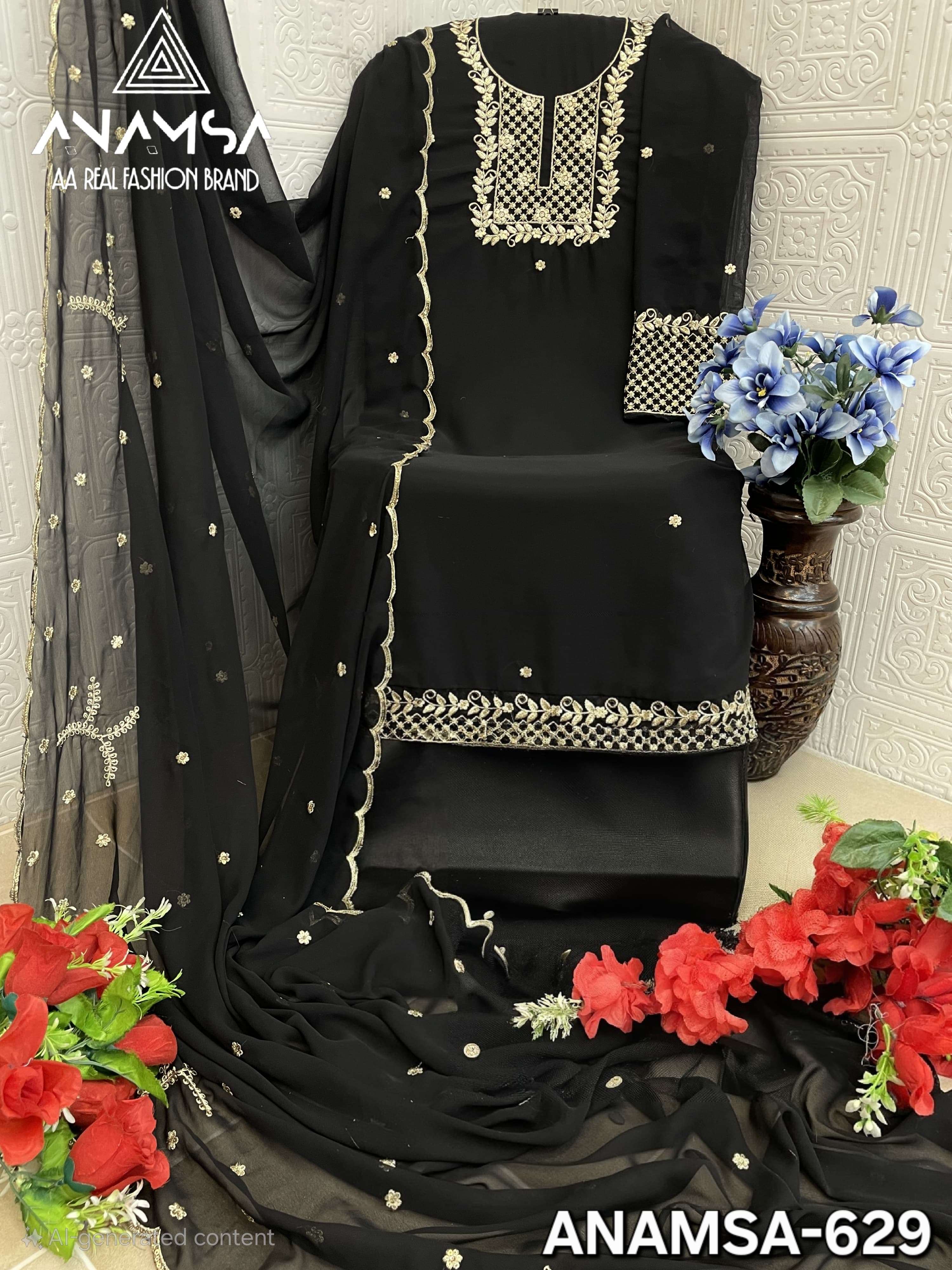 ANAMSA 629 HIT DESIGN BY ANAMSA FAUX GEORGETTE WORK PAKISTANI DRESS