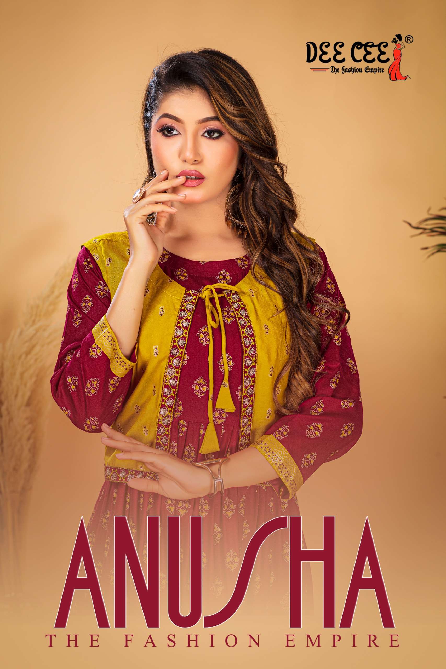 ANUSHA BY DEE CEE 101 TO 106 SERIES RAYON PRINT WORK KURTIS