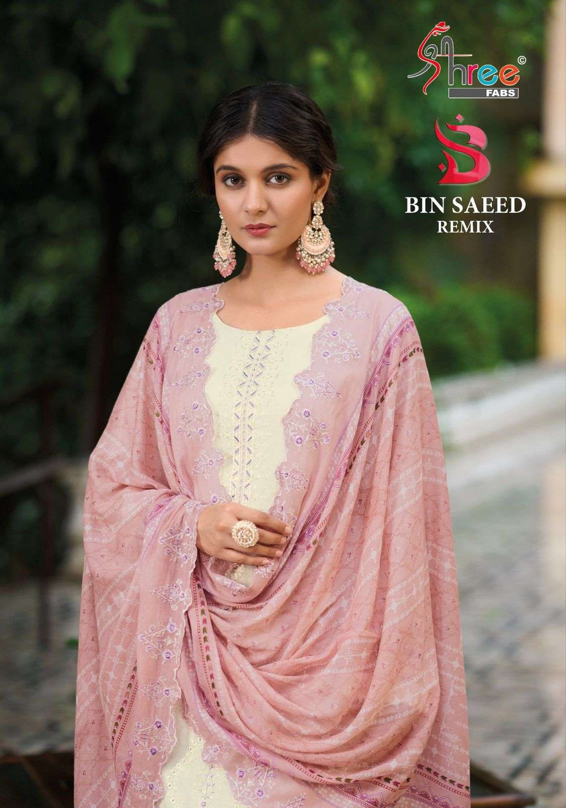 BIN SAEED REMIX BY SHREE FABS 1005-A TO 1005-D SERIES COTTON PRINT WORK DRESSES