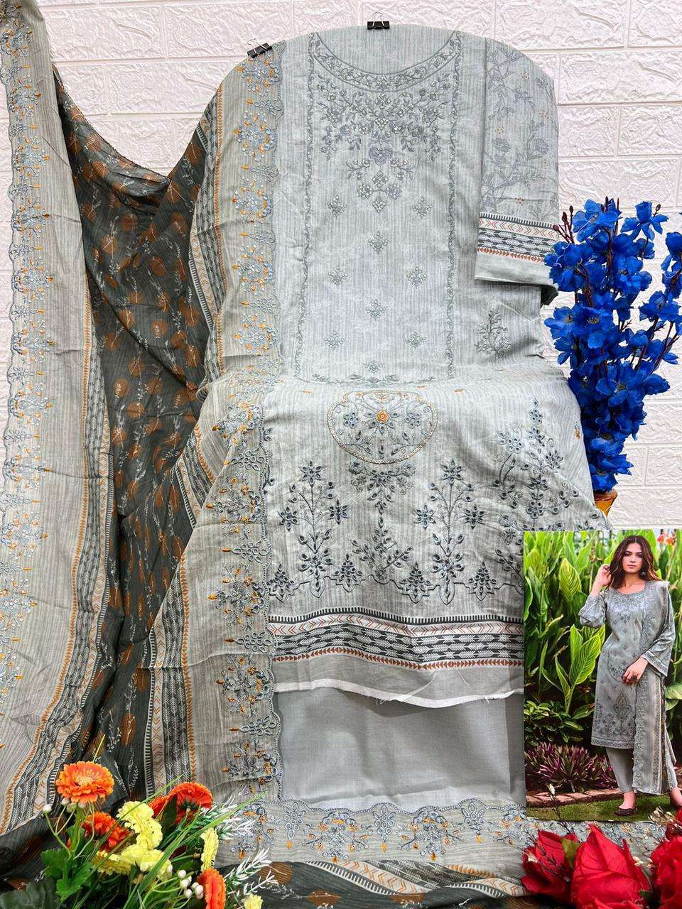 BIN SAEED VOL-10 NX BY DEEPSY SUITS COTTON PRINT WORK PAKISTANI DRESSES