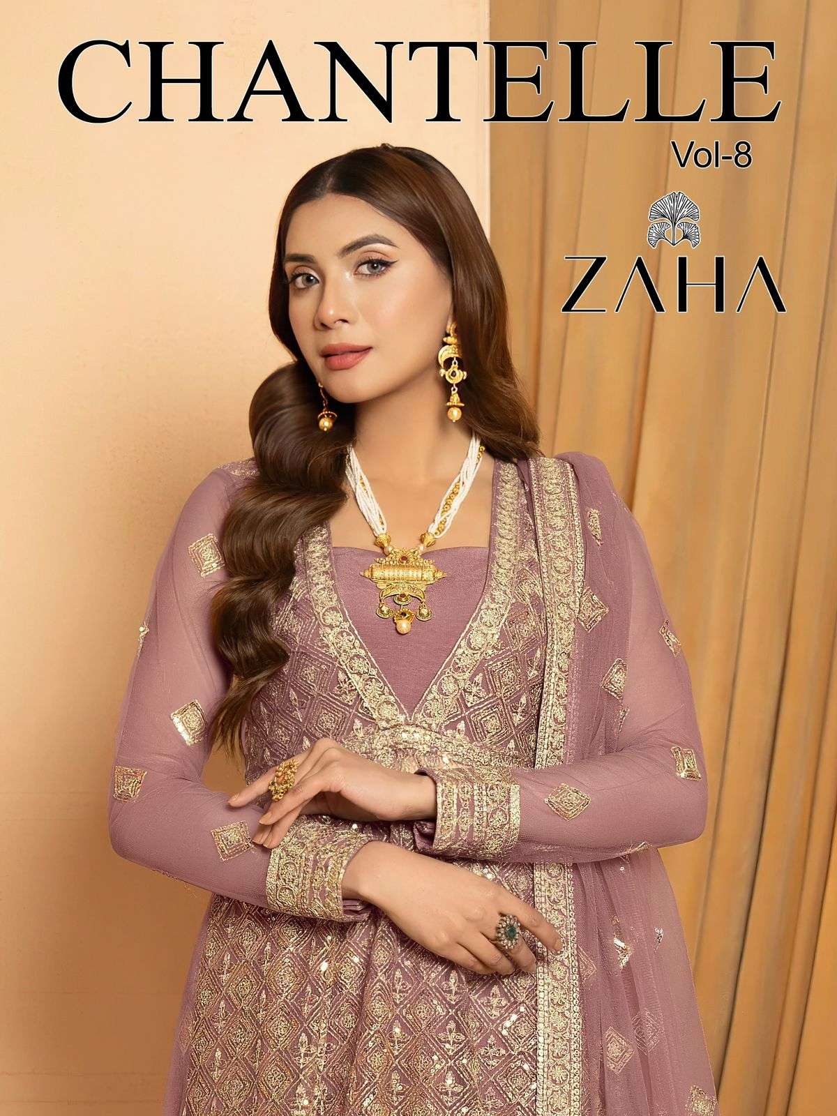 CHANTELLE VOL-8 BY ZAHA 10354-A & 10354-B HITS BUTTER FLY NET PAKISTANI DRESSES