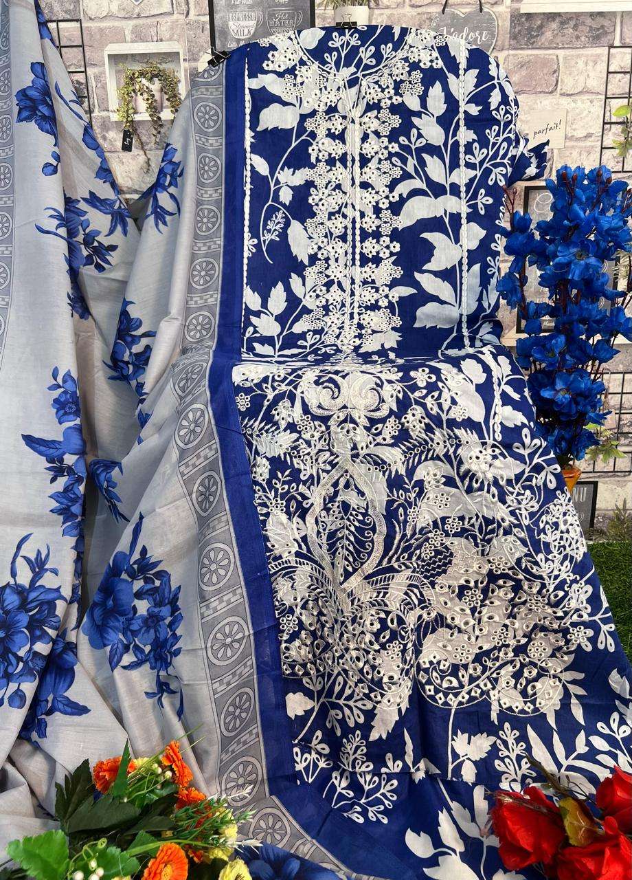CHARZMA 1005 HIT DESIGN BY HAZZEL COTTON PRINT WORK PAKISTANI DRESS