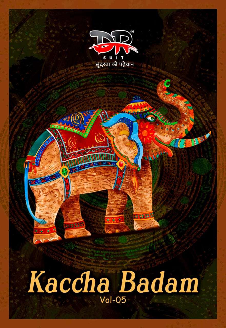 DR KACCHA BADAM VOL-5 BY AQSAWHOLESALE 5001 TO 5012 SERIES PURE COTTON PRINT DRESSES