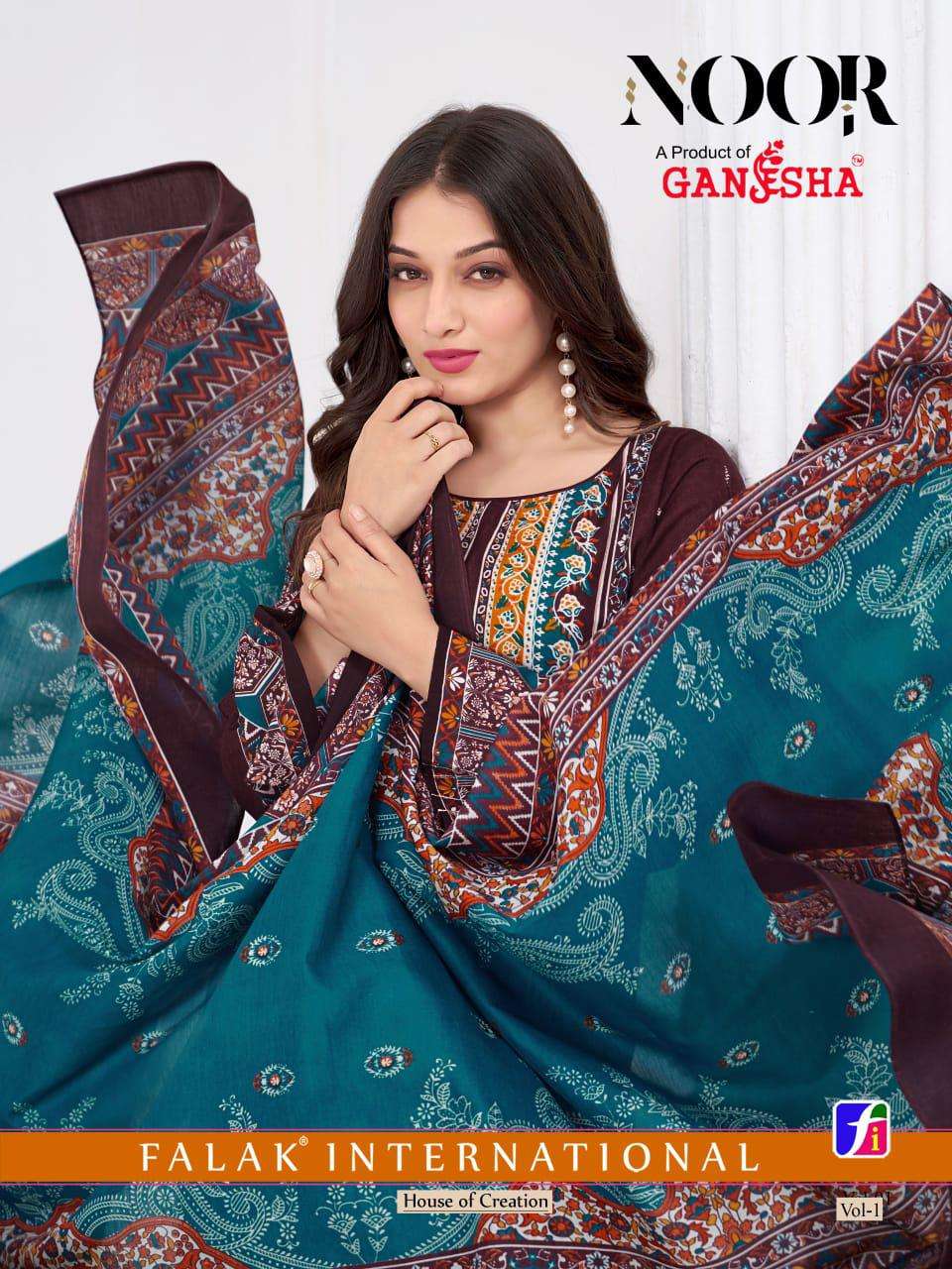GANESHA NOOR BY AQSAWHOLESALE COTTON PRINT PAKISTANI DRESSES