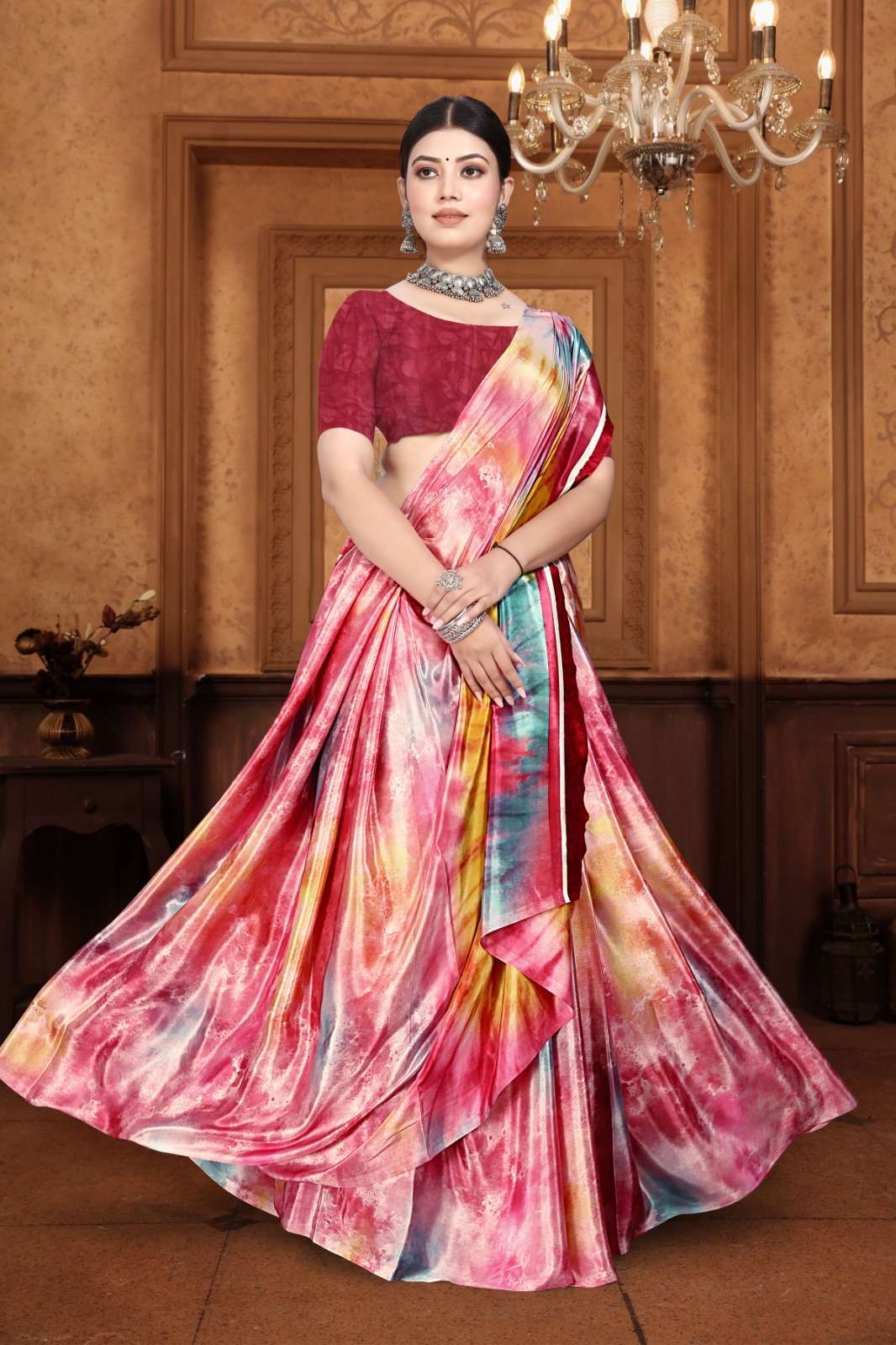 ITALIYA 9658-G TO 9658-L SERIES BY AQSAWHOLESALE SOFT CREPE SILK PRINT SAREES