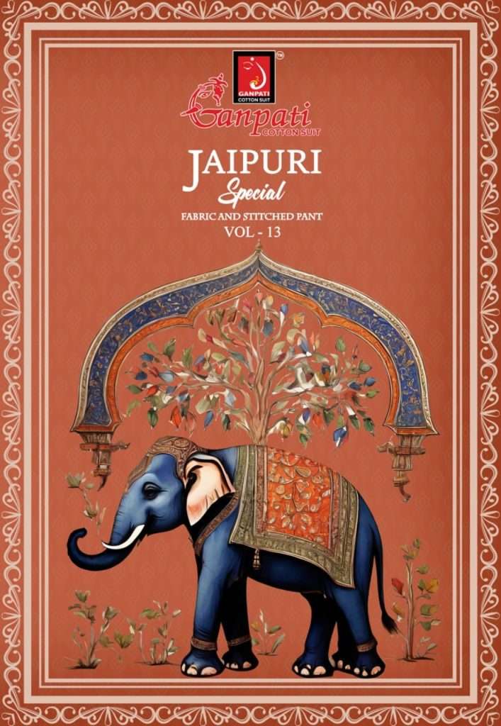 JAIPURI PATIYALA VOL-13 BY GANPATI 281 TO 295 SERIES PURE COTTON PRINT DRESSES
