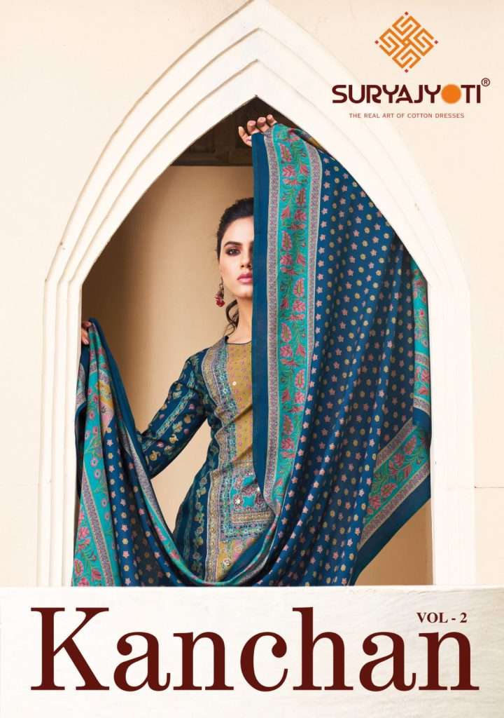 KANCHAN VOL-2 BY SURYAJYOTI 2001 TO 2006 SERIES MODAL PRINT WORK DRESSES