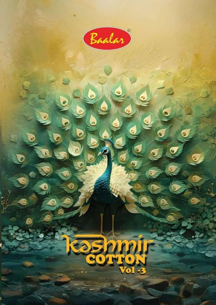 KASHMIR COTTON VOL-3 BY BAALAR 3001 TO 3012 SERIES COTTON PRINT DRESS MATERIALS