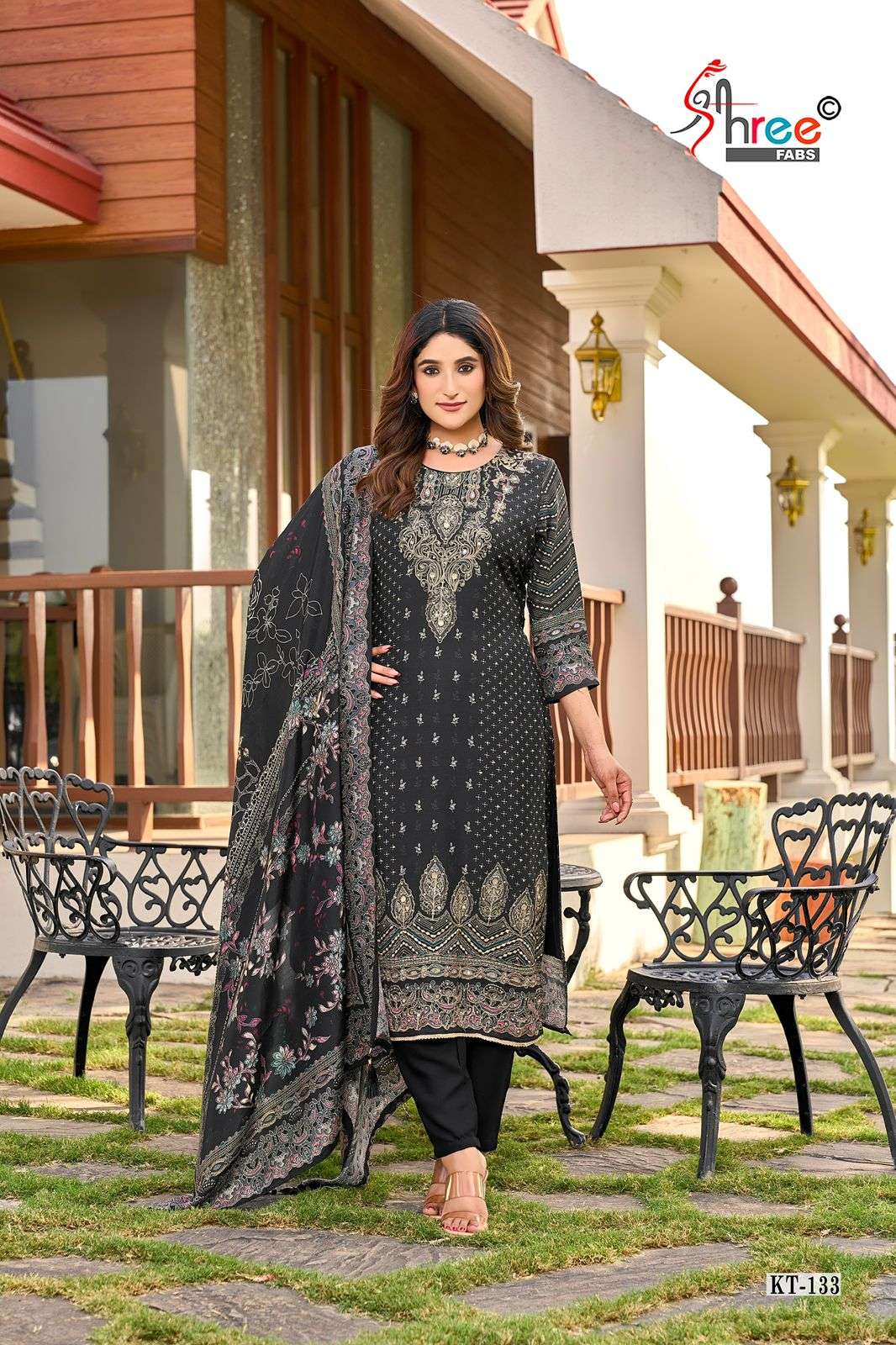 KT-133 HITS BY SHREE FABS 133-A TO 133-B SERIES COTTON HANDWORK DRESSES