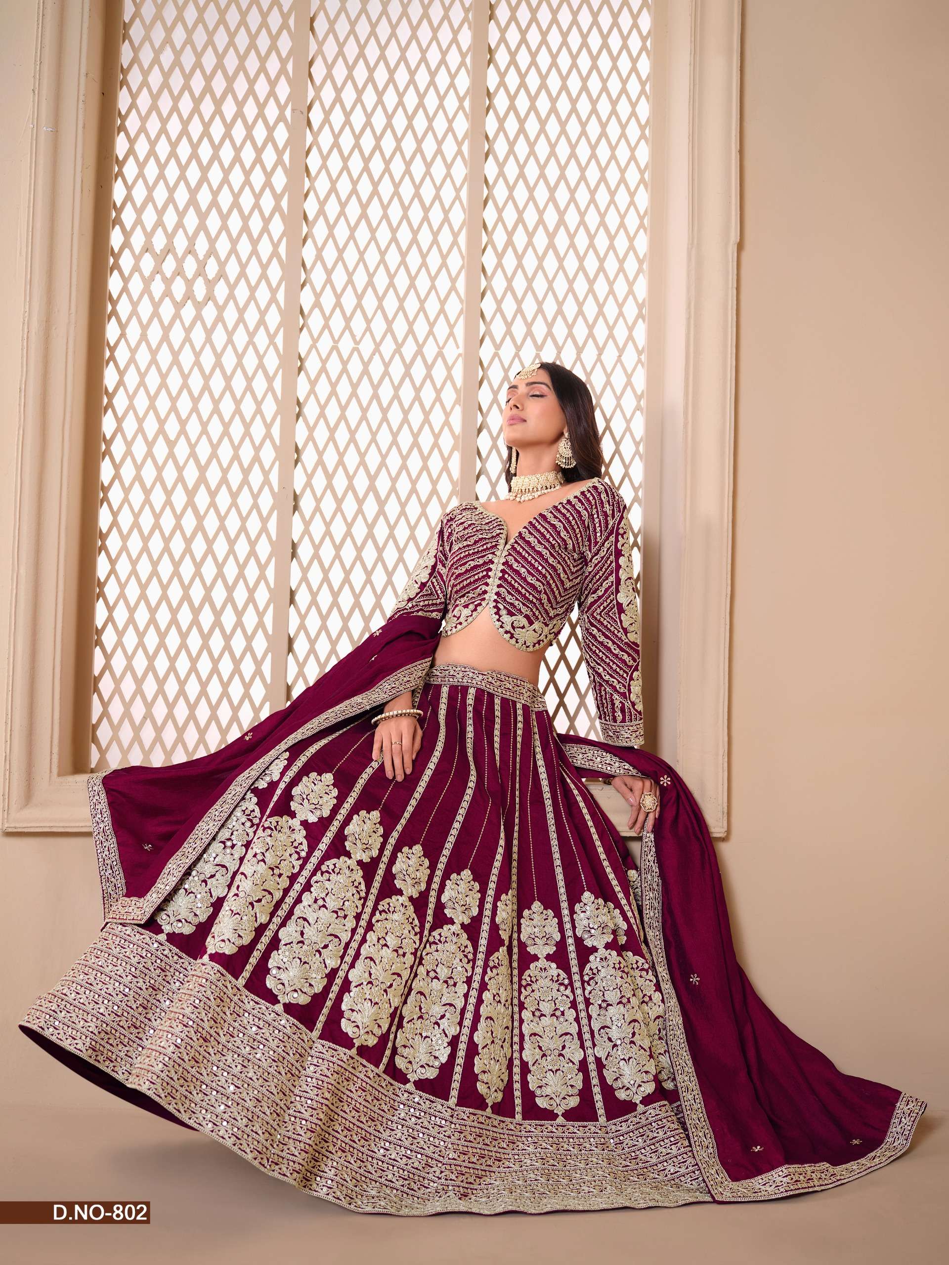 MEHVISH VOL-8 BY AQSAWHOLESALE 801 TO 804 SERIES SHIMMER ART SILK WORK LEHENGAS