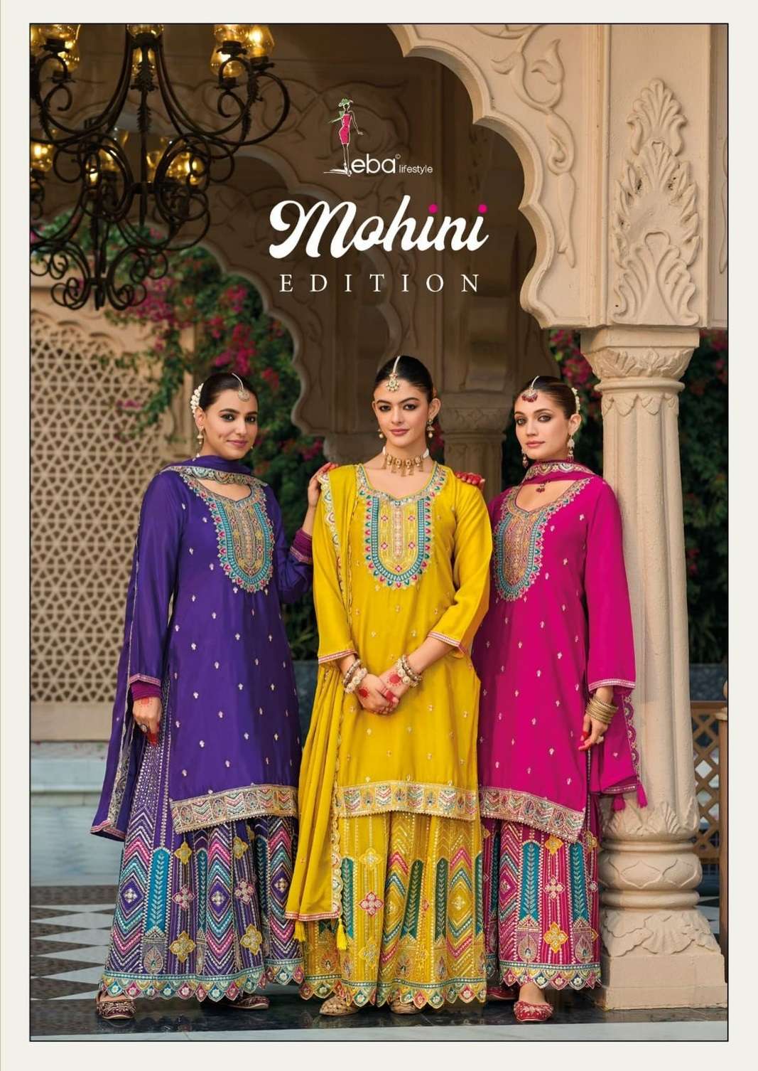 MOHINI BY EBA LIFESTYLE 1806 TO 1809 SERIES CHINON EMBROIDERY WORK READYMADE DRESSES