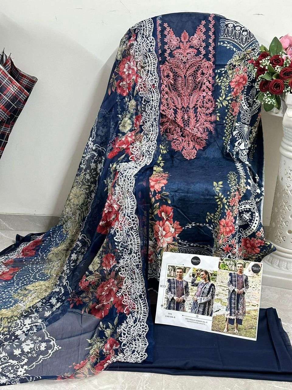 MT-1416 HITS BY MEHBOOB TEX PURE COTTON PRINT WORK PAKISTANI DRESSES