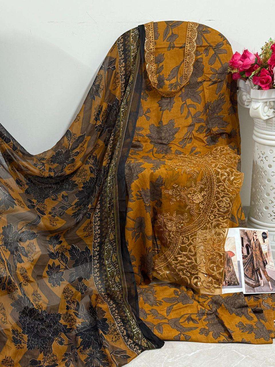 MT-1432 HIT DESIGN BY MEHBOOB TEX COTTON PRINT WORK PAKISTANI DRESS