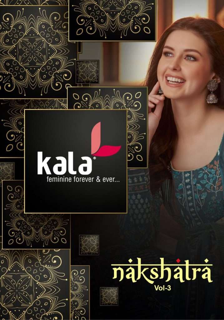 NAKSHTRA VOL-3 BY KALA 6701 TO 6712 SERIES HEAVY COTTON PRINT WORK READYMADE DRESSES
