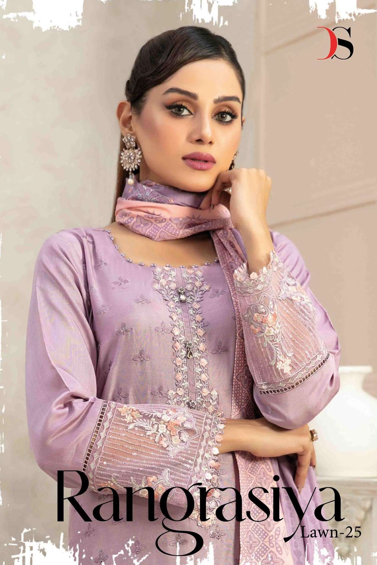 RANGRASIYA LAWN-25 BY DEEPSY SUITS 8051 TO 8056 SERIES PURE COTTON WORK PAKISTANI DRESSES