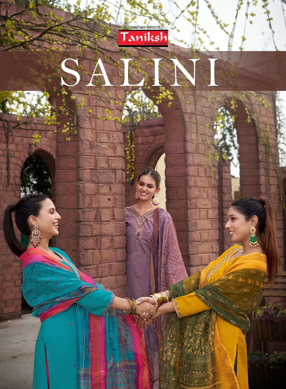 SALINI BY TANIKSH 1001 TO 1008 SERIES SIMMER FABRIC PRINT WORK READYMADE DRESSES