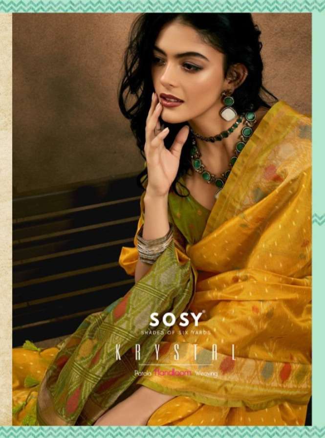 SOSY KRYSTAL BY AQSAWHOLESALE 31 TO 36 SERIES PATOLA HANDLOOM SILK SAREES