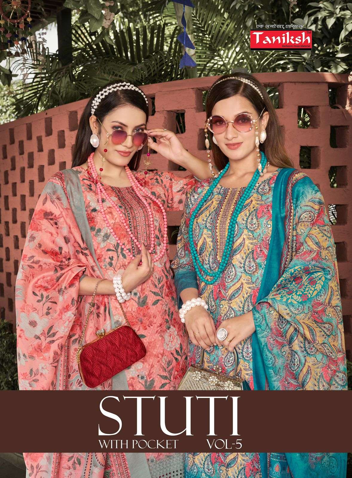 STUTI VOL-5 BY TANIKSH 4001 TO 4008 SERIES SIKVANS PRINT WORK READYMADE DRESSES