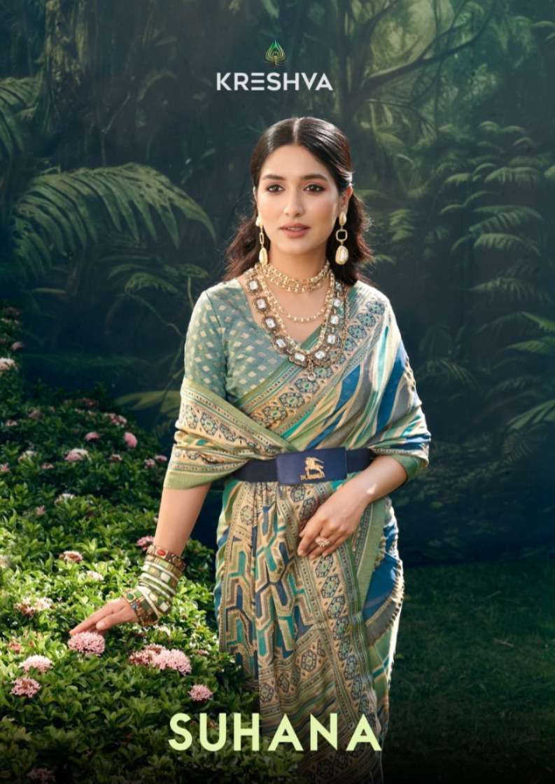 SUHANA BY KRESHVA 1039 TO 1042 SERIES GEORGETTE FANCY WORK SAREES