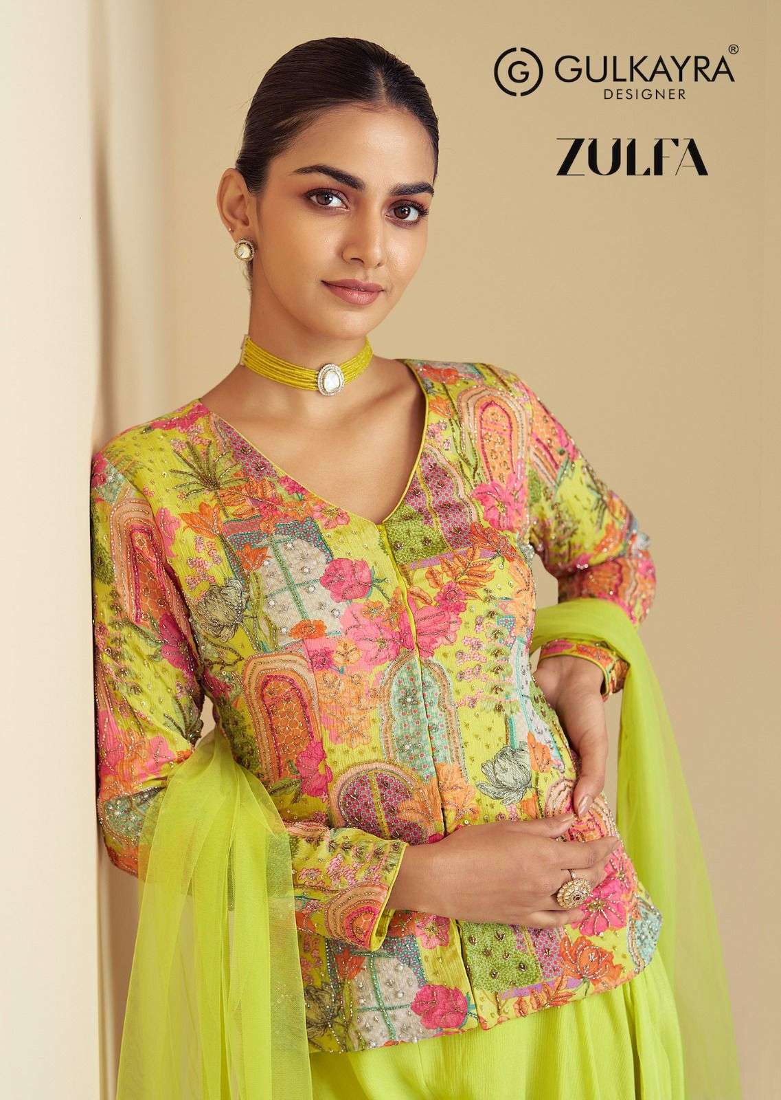ZULFA BY GULKAYRA 7525 & 7526 HITS PURE CHINON EMBROIDERY WORK CO-ORD SET WITH DUPATTAS