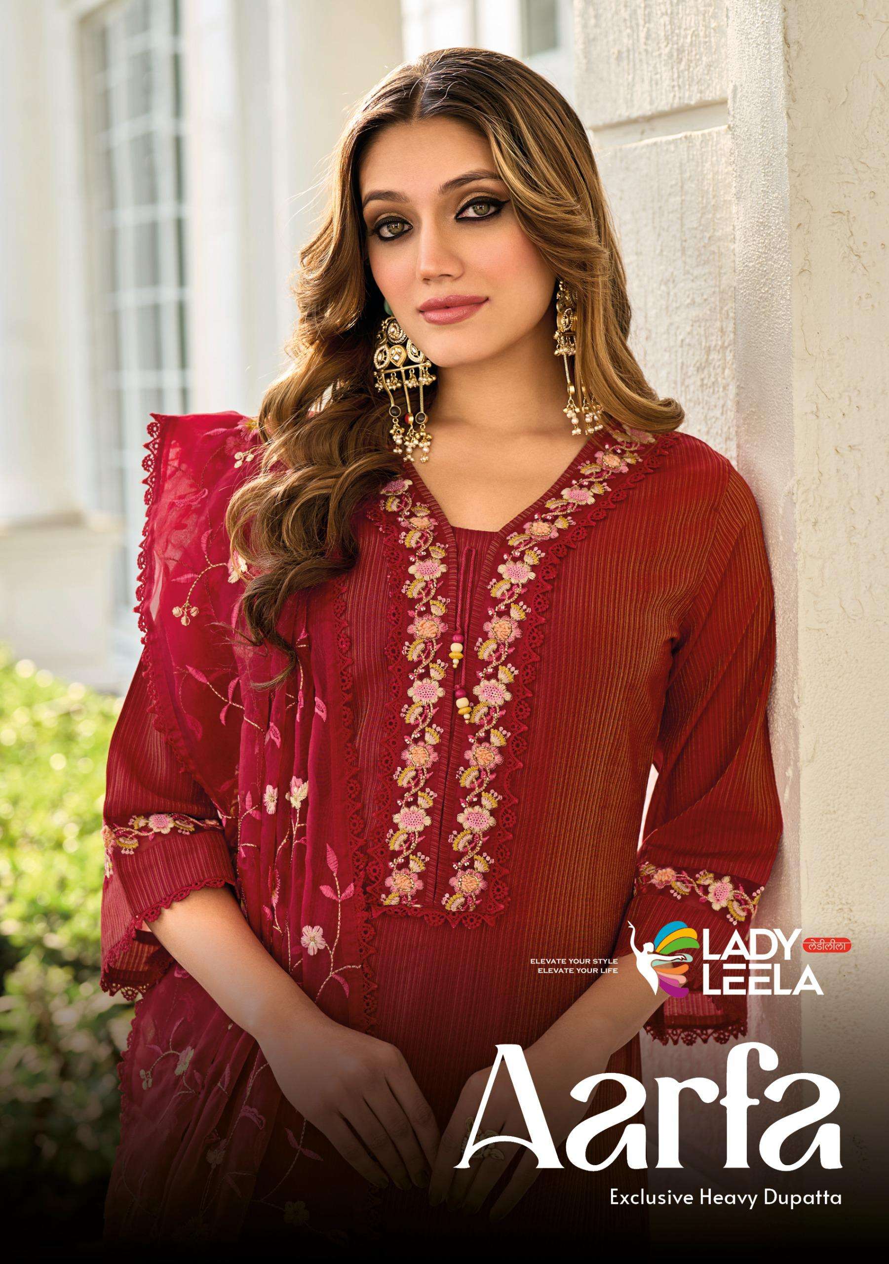 AARFA BY LADY LEELA 31001 TO 31006 SERIES VISCOSE WORK READYMADE DRESSES